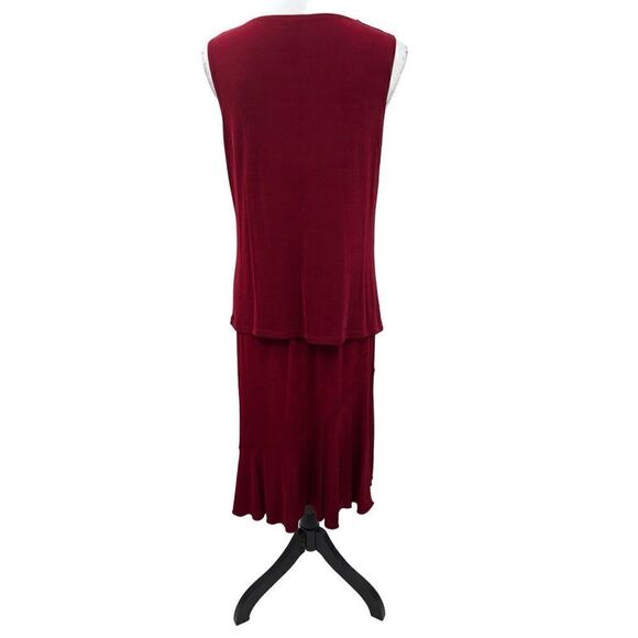 Cittknit Red sleeveless   top with midi skirt - Picture 14 of 14